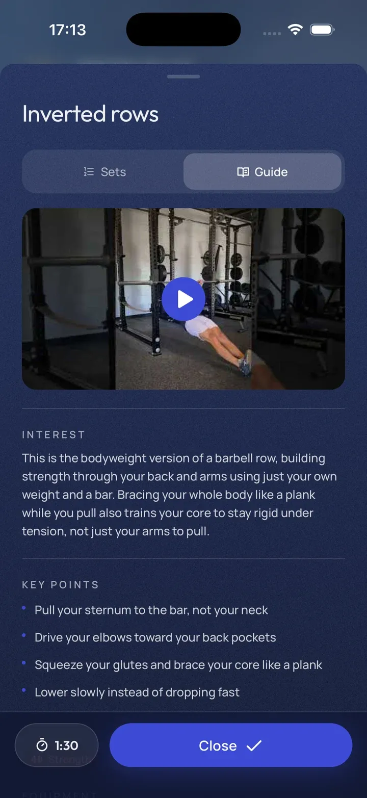 Exercise guide