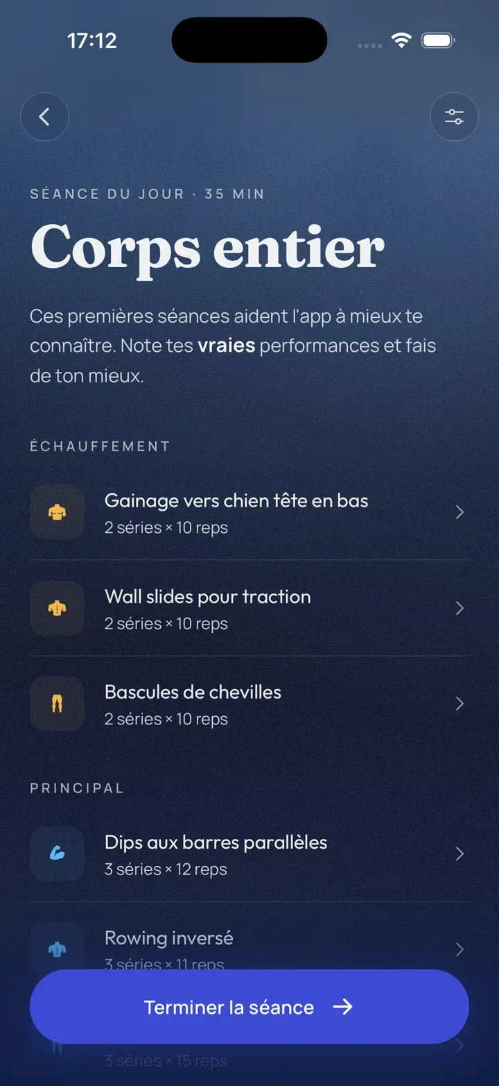 Séance en cours
